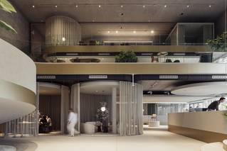 grijze Socrete gietvloer in Picobello showroom