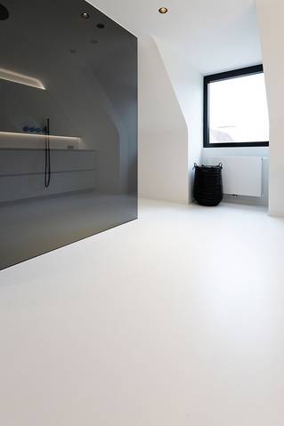 Liquidfloors Mellow pu gietvloer in architectenwoning 