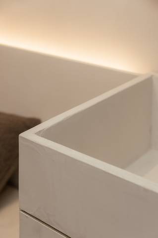 closeup van randafwerking in socrete