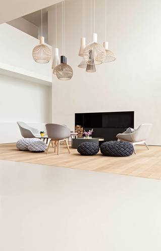 Liquidfloors Mellow pu gietvloer woonkamer privéwoning Harelbeke