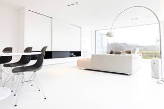 Liquidfloors Mellow pu gietvloer woonkamer privéwoning Kluisbergen