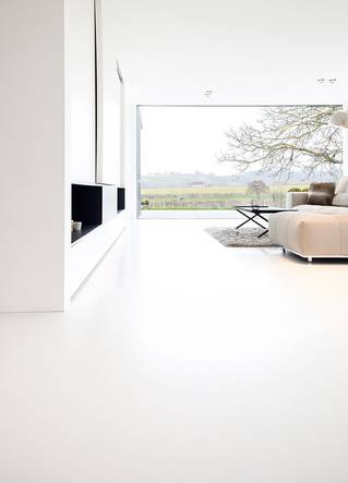 Liquidfloors Mellow pu gietvloer woonkamer privéwoning Kluisbergen