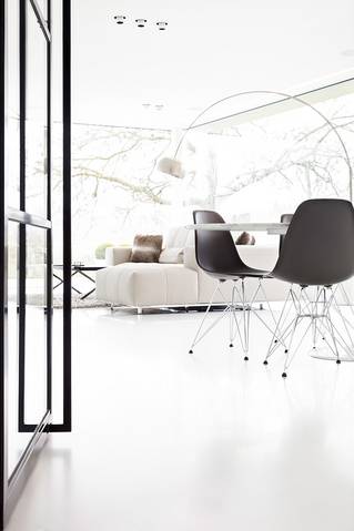 Liquidfloors Mellow pu gietvloer woonkamer privéwoning Kluisbergen