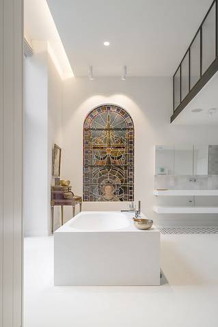 Liquidfloors Mellow pu gietvloer in badkamer loft doornik