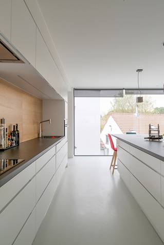 Liquidfloors Mellow pu gietvloer keuken privéwoning Genappe