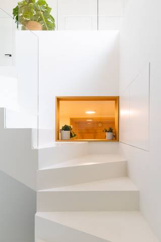 witte trap met mellow afwerking