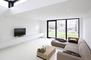 Liquidfloors Mellow pu gietvloer woonkamer privéwoning Ternat