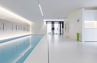 Liquidfloors Mellow pu gietvloer zwembad privéwoning Wetteren