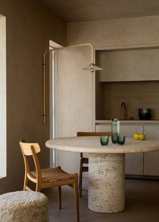 keuken kustappartement met Socrete vloer