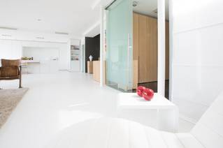 Liquidfloors Mellow pu gietvloer residentiële woning Alken Limburg