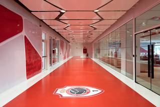 Liquidfloors Mellow pu gietvloer Bosuilstadion Antwerpen