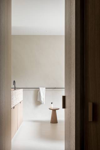 Moderne badkamer met Socrete gietvloer