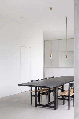 eetkamer met Socrete vloer