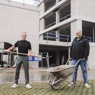 Liquidfloors CEO Miguel Garcia en Hexagon CEO Jelle Vandendriessche