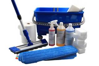 Onderhoudskit met onderhoudsproducten voor onderhoud gietvloeren