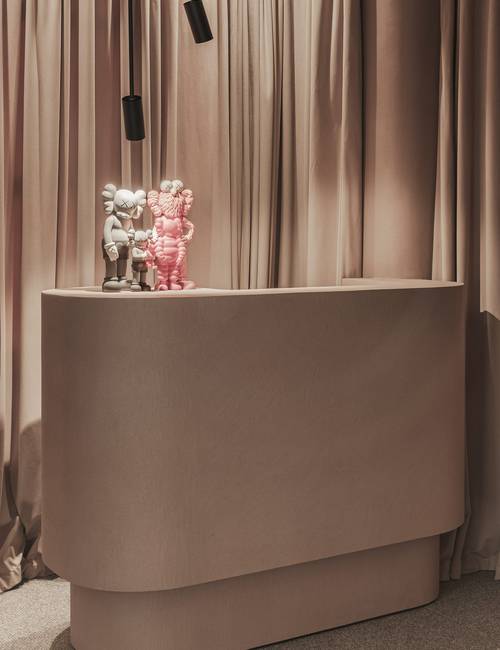 Carran op baliemeubel in Restaurant Rebelle