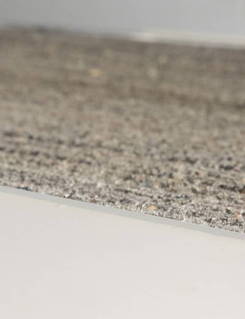 Ingewerkte vloermat detailPeter Geldof Mellow PU gietvloer