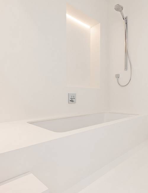 Liquidfloors Mellow pu gietvloer badkamer herenhuis Gent