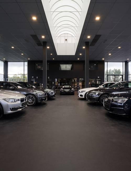 Liquidfloors Endur gietvloer garage showroom Kortrijk