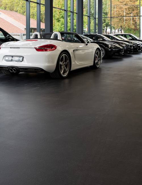Liquidfloors Endur gietvloer garage showroom Kortrijk