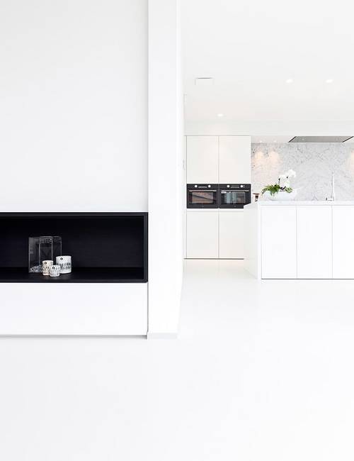 Liquidfloors Mellow pu gietvloer woonkamer privéwoning Kluisbergen