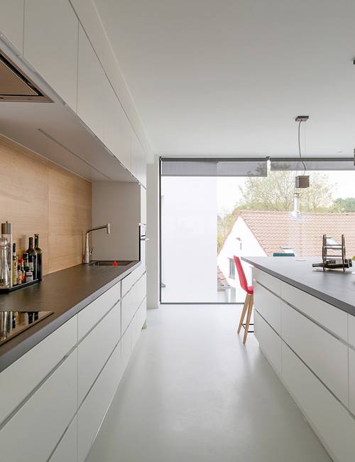 Liquidfloors Mellow pu gietvloer keuken privéwoning Genappe