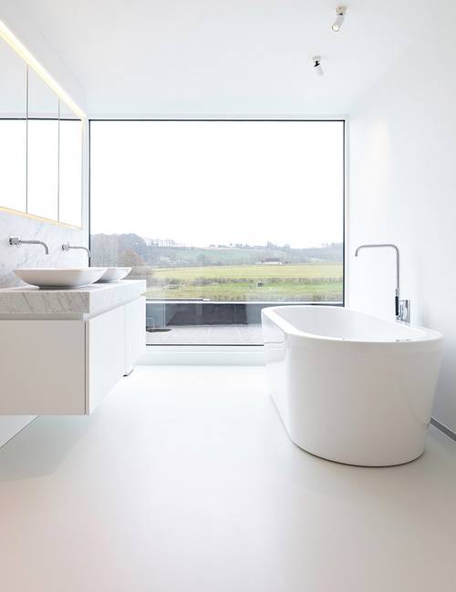 Liquidfloors Mellow pu gietvloer woonkamer privéwoning Kluisbergen