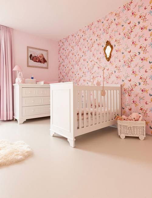 Liquidfloors Mellow pu gietvloer kinderkamer privéwoning Kluisbergen