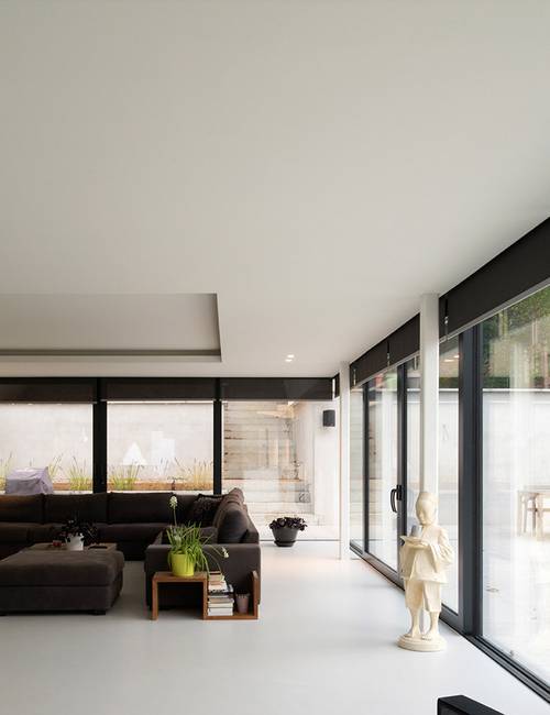 Liquidfloors Mellow pu gietvloer woonkamer privéwoning Genappe