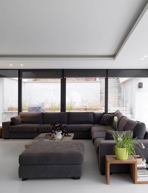 Liquidfloors Mellow pu gietvloer zithoek privéwoning Genappe