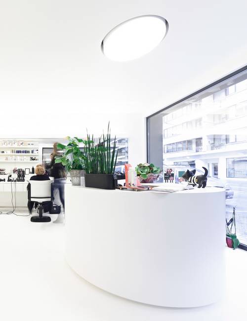 Kapsalon zwart wit vloer 3