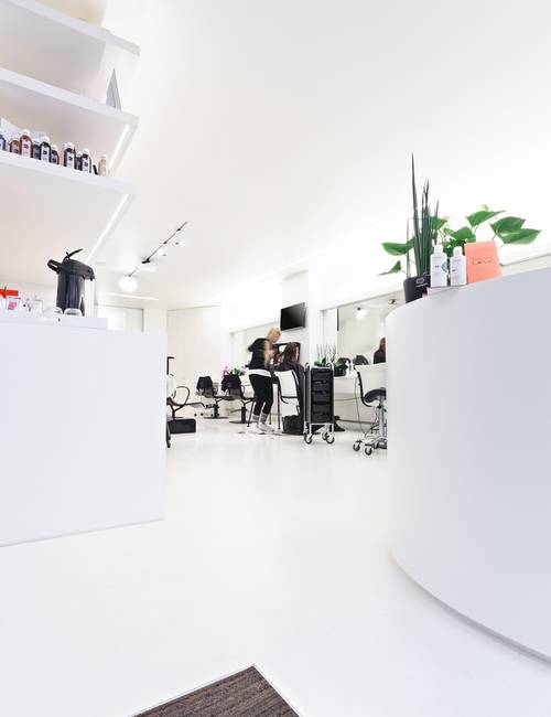 Kapsalon zwart wit vloer 4