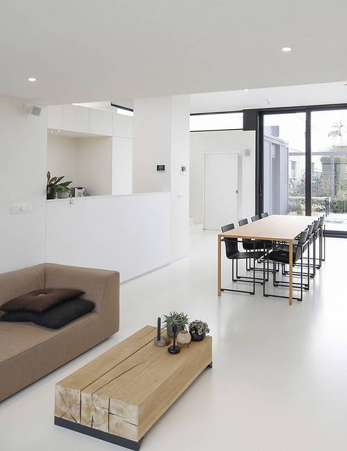 Liquidfloors Mellow pu gietvloer woonkamer privéwoning Ternat