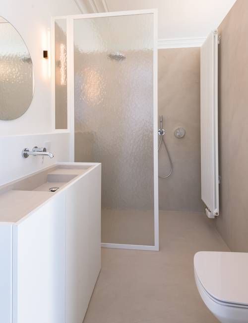 Socrete herenhuis Gent Badkamer douche slaapkamer