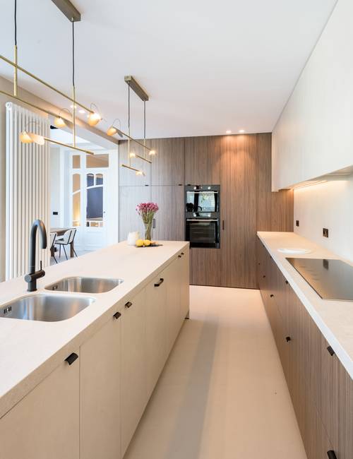 Socrete herenhuis Gent keuken