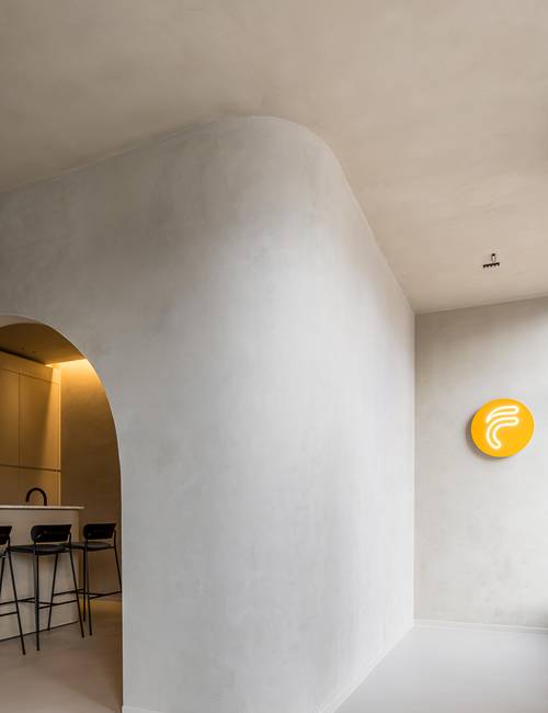 Kantoorgang met Socrete gietvloer