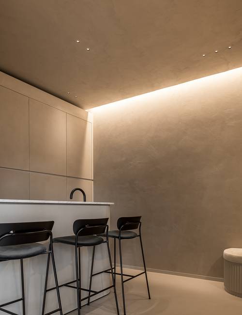 Eetruimte met Socrete vloer