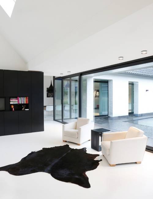 Liquidfloors Mellow pu gietvloer zithoek privéwoning