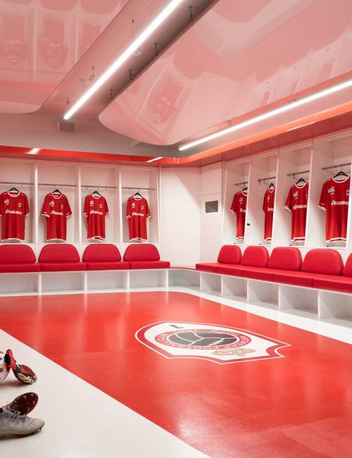 sols coulés ghelamco fc antwerp foot vestiaire