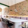 Design Salle à manger dans la Villa Louis Ostend avec sol coulé Socrete