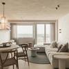 Living room flat with Socrete cast floor