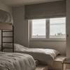 bedroom with Socrete resin floor