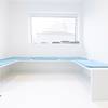 white hygienic cast floor price floor practice Kortrijk interior design - Liquidfloors cast floors