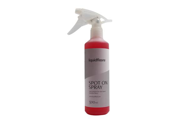 Fles Spot On Spray voor vlekverwijdering van Liquidfloors gietvloeren